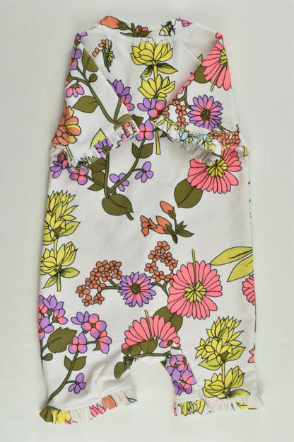 Next Size 00 (3-6 months) Floral Rashie Suit