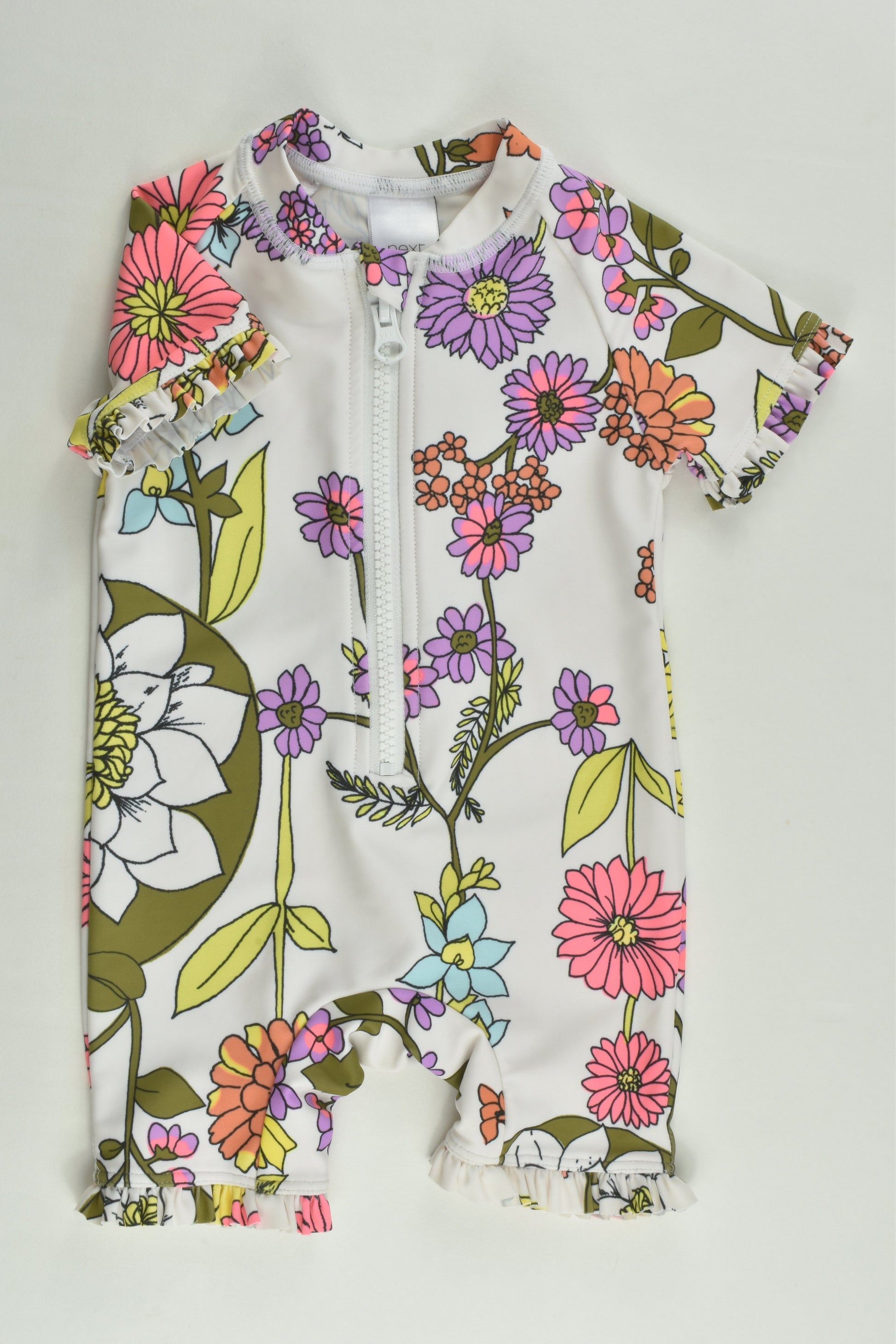 Next Size 00 (3-6 months) Floral Rashie Suit