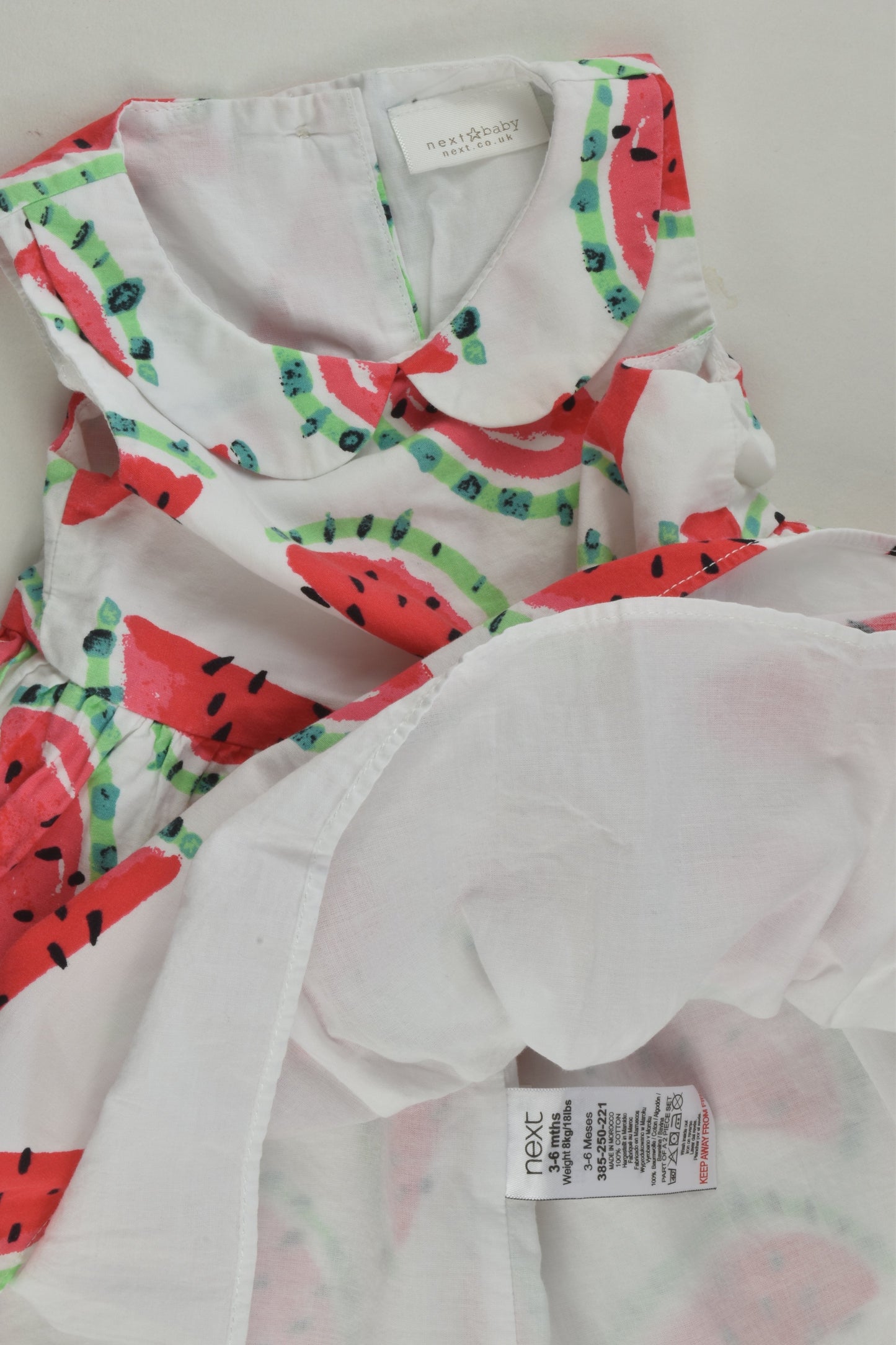 Next Size 00 (3-6 months) Lined Watermelon Dress