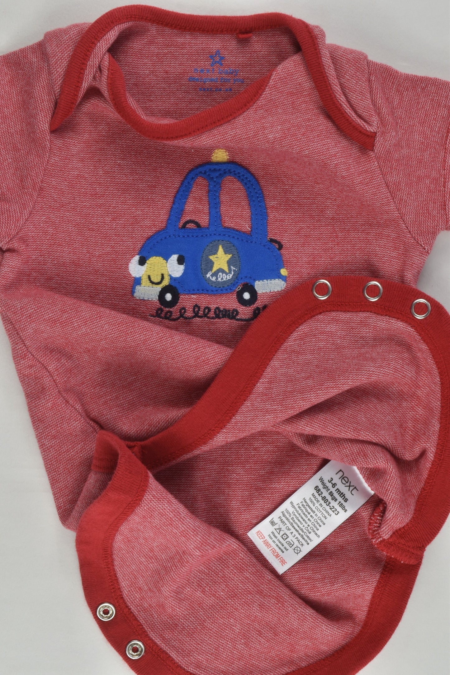 Next Size 00 (3-6 months) Police Car Bodysuit