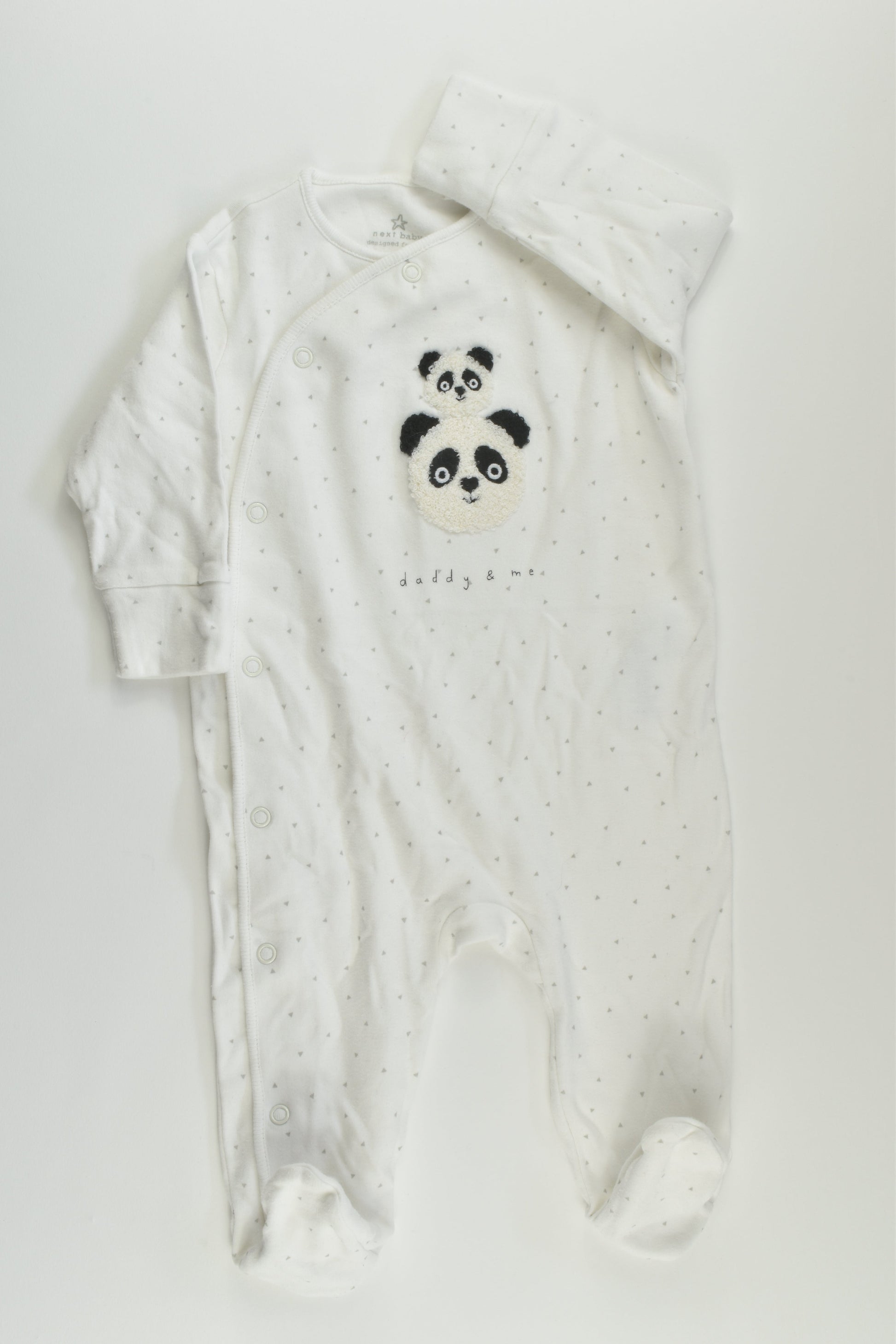 Next Size 00 Panda Footed Romper
