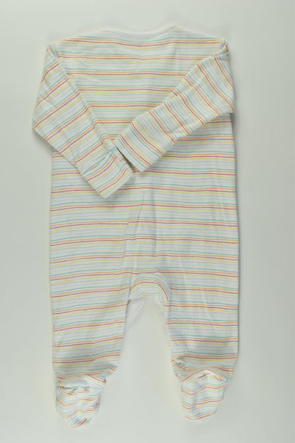 Next Size 00 Rainbow Stripes Footed Romper