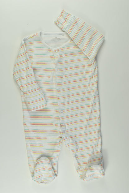 Next Size 00 Rainbow Stripes Footed Romper