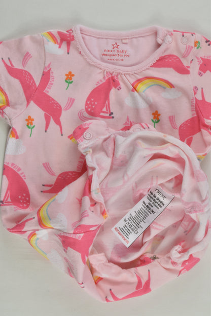 Next Size 000 Rainbows and Unicorns Short Romper