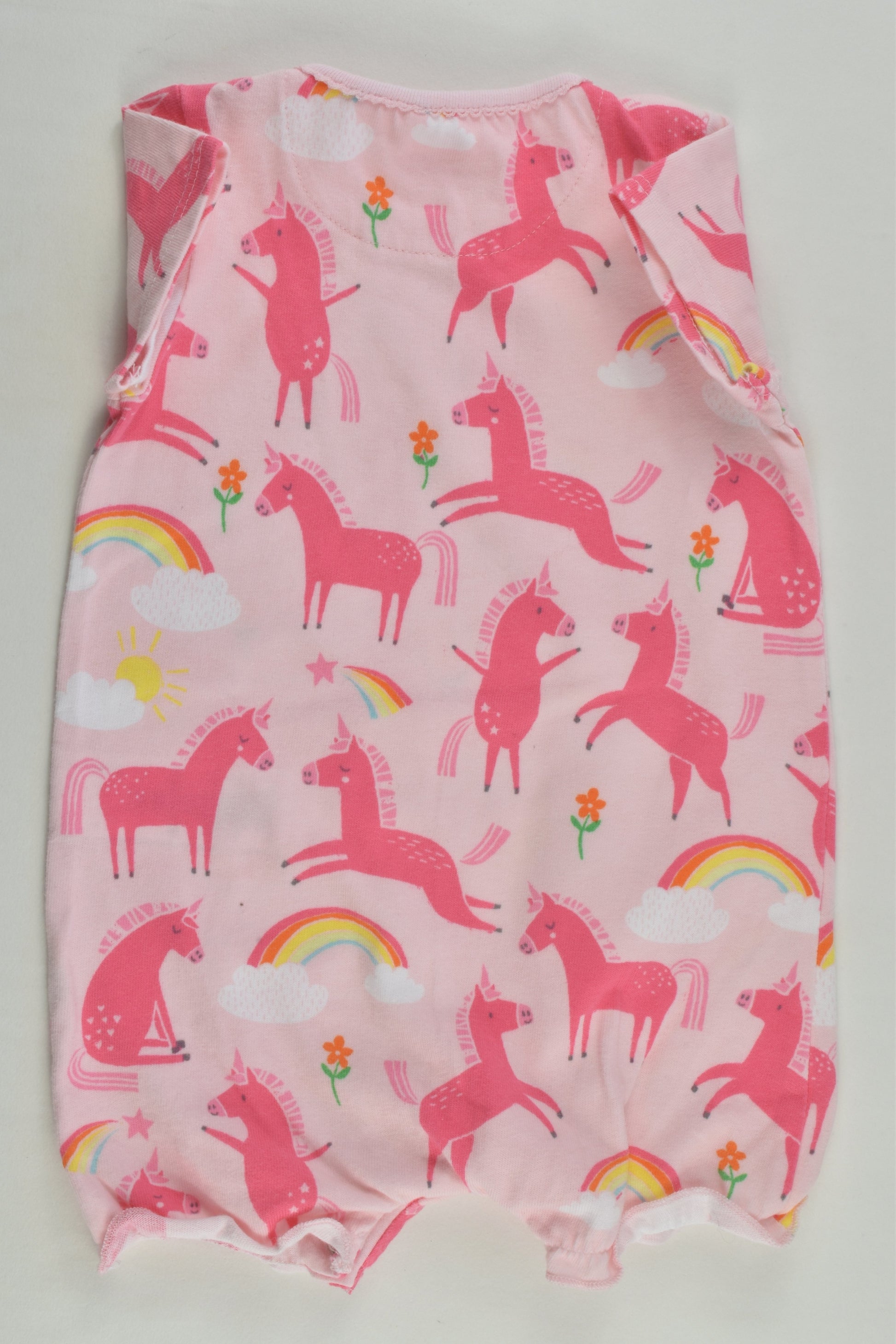 Next Size 000 Rainbows and Unicorns Short Romper