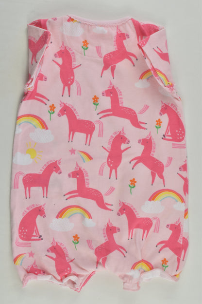 Next Size 000 Rainbows and Unicorns Short Romper