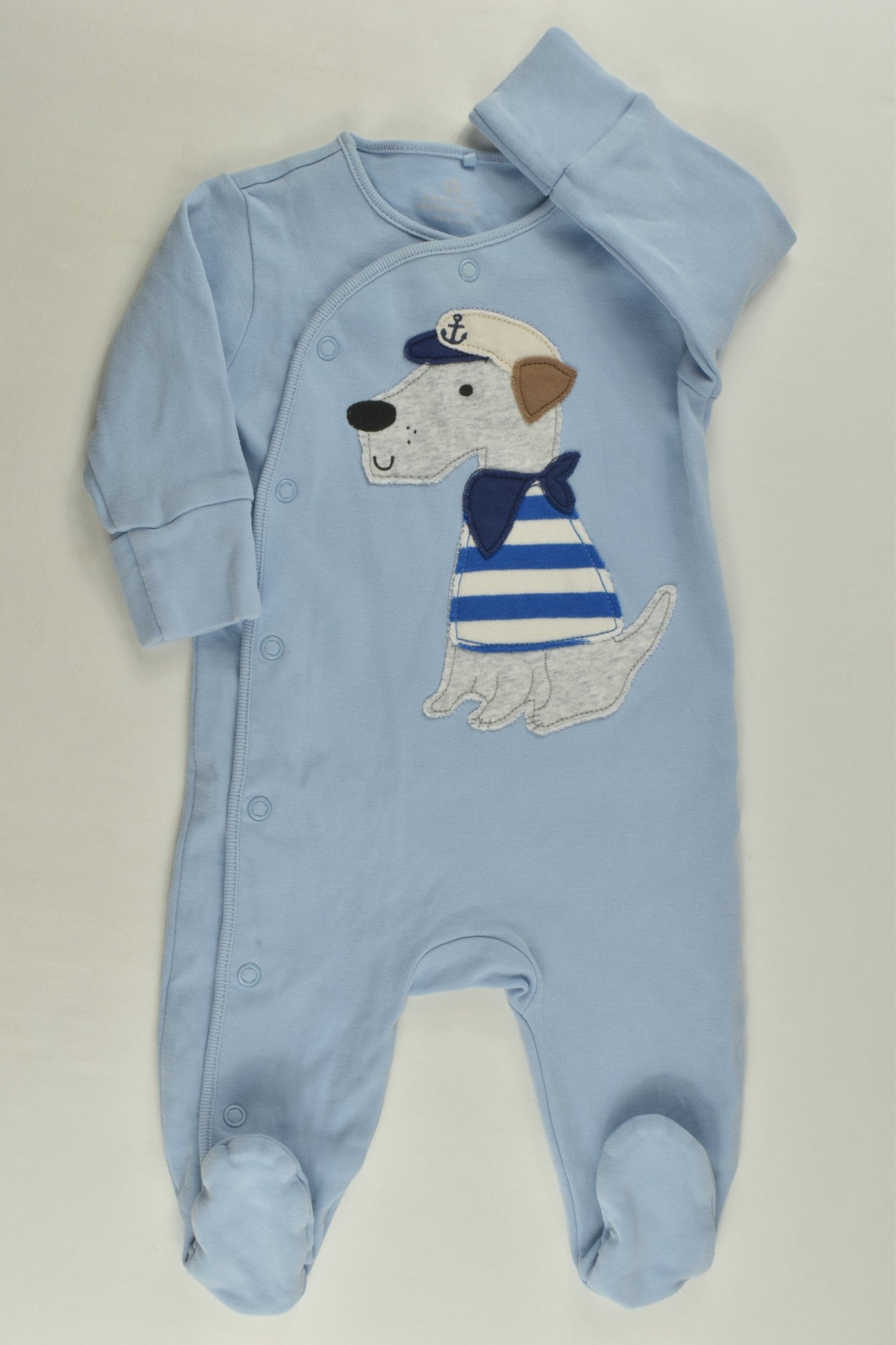 Next Size 000 Sailor Dog Footed Romper