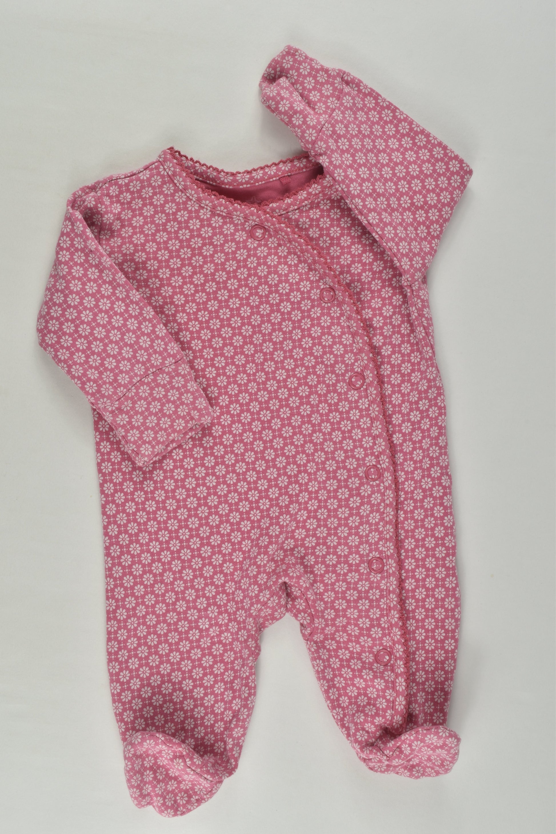Next Size 0000 Floral Footed Romper