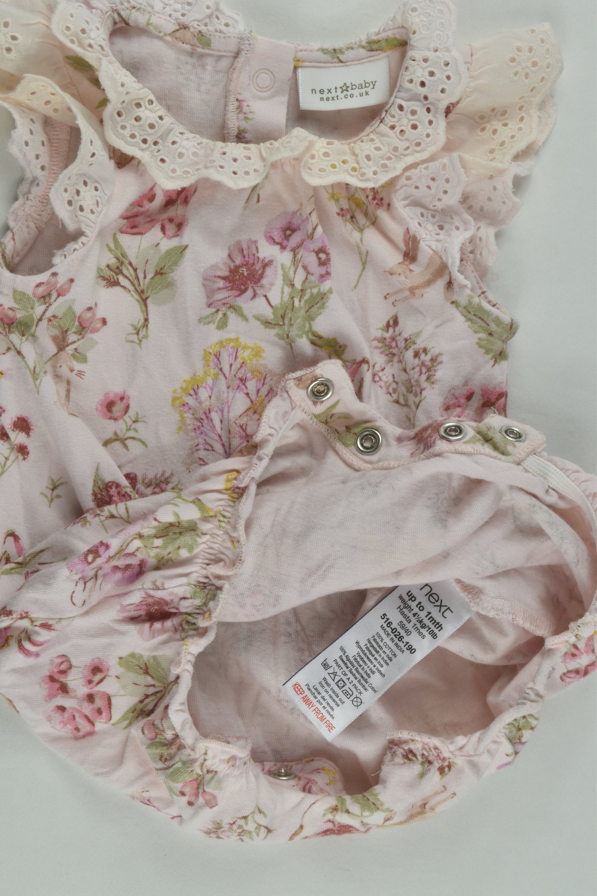 Next Size 0000 Floral Short Romper