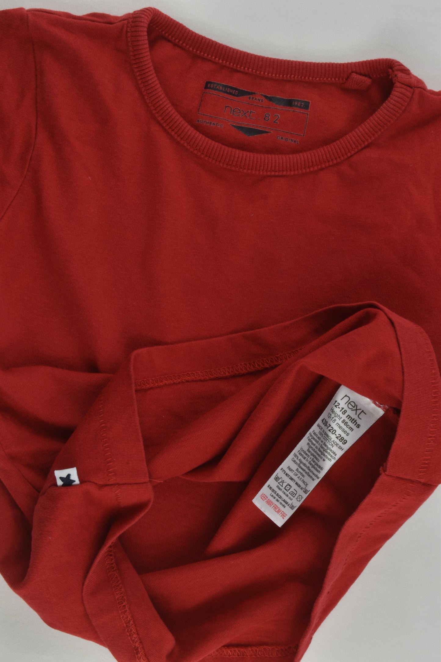 Next Size 1 (12-18 months) Red T-shirt