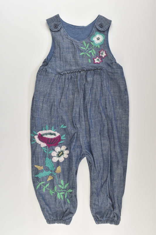 Next Size 1 Lined Embroidery Denim Overalls
