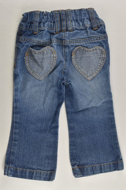 Next Size 1 Love Heart Pockets Denim Pants