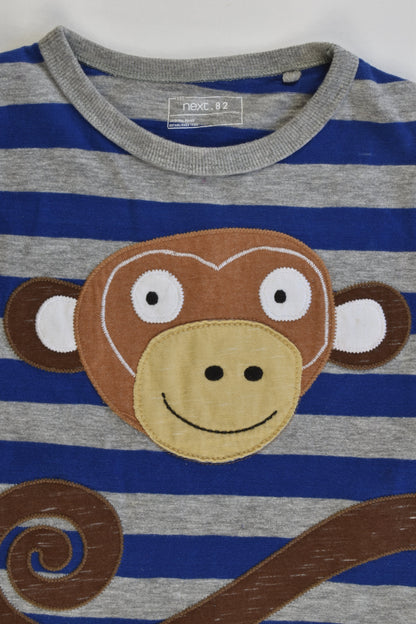 Next Size 2 (1.5-2 years, 92 cm) Striped Monkey Top
