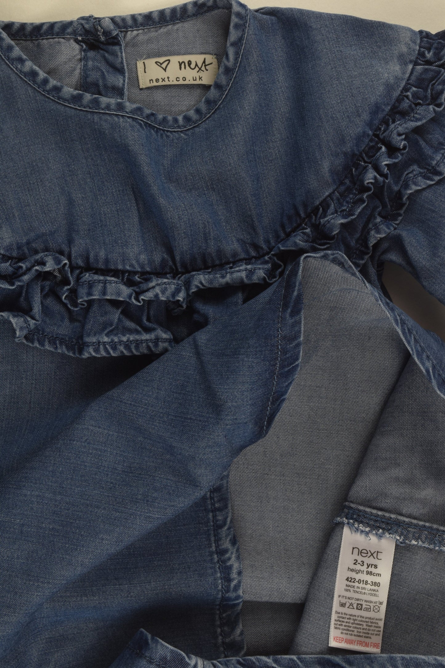 Next Size 2-3 (98 cm) Lightweight Denim Dress