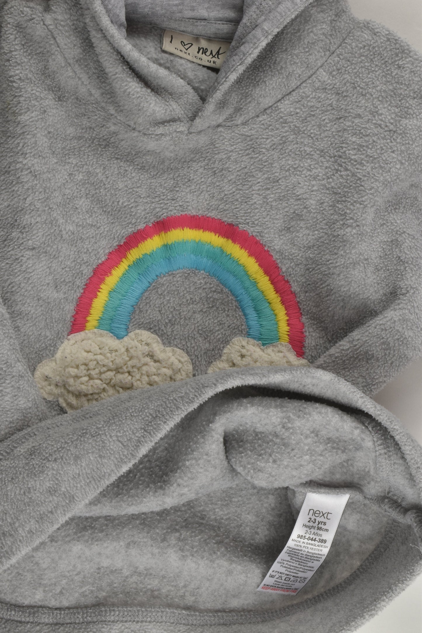 Next Size 2-3 (98 cm) Rainbow Fleece Jumper