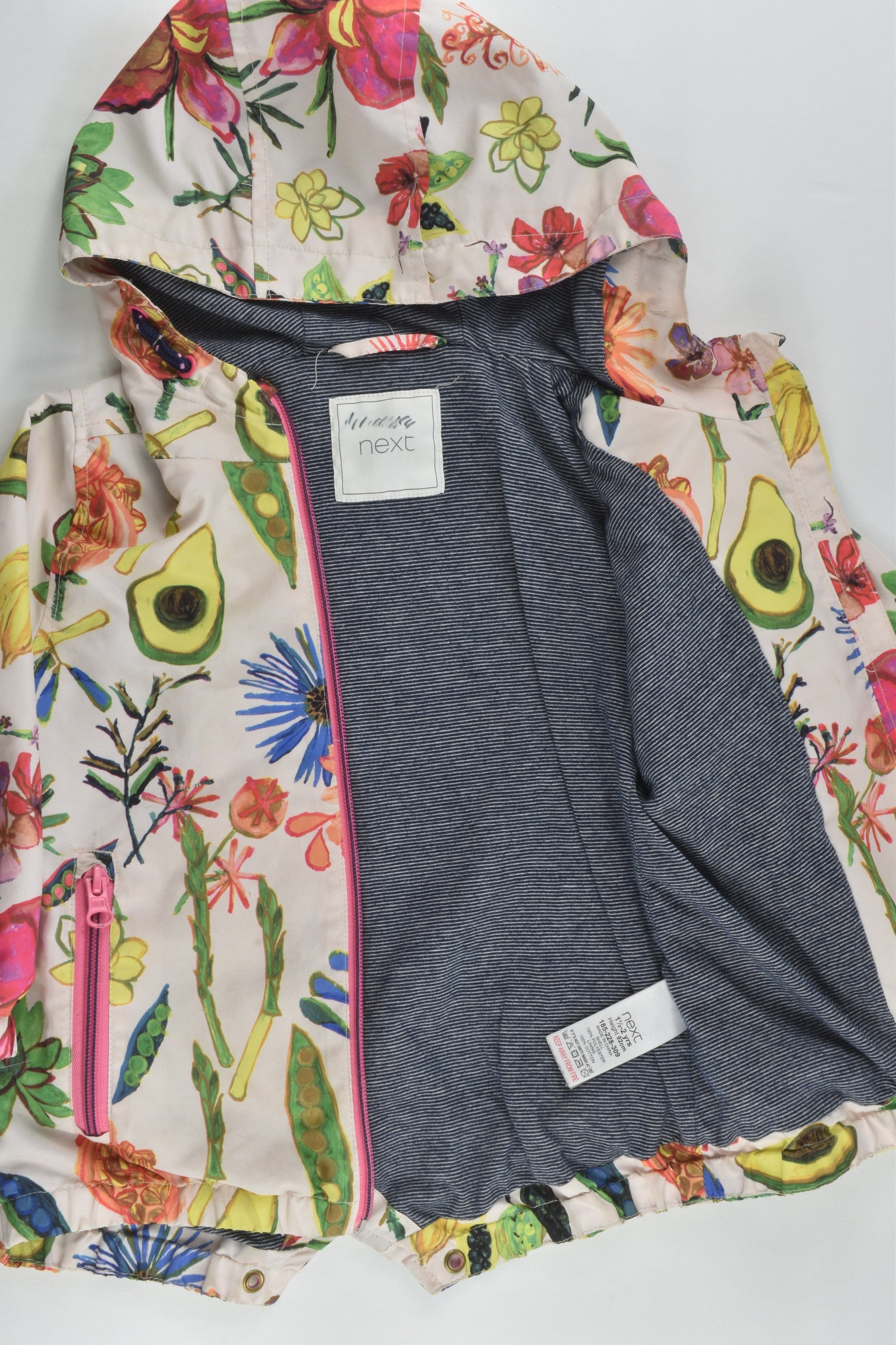 Next Size 2 (92 cm) Avocados and Flowers Lined Jacket