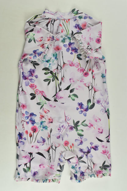 Next Size 2 Floral Zip Rashie Suit