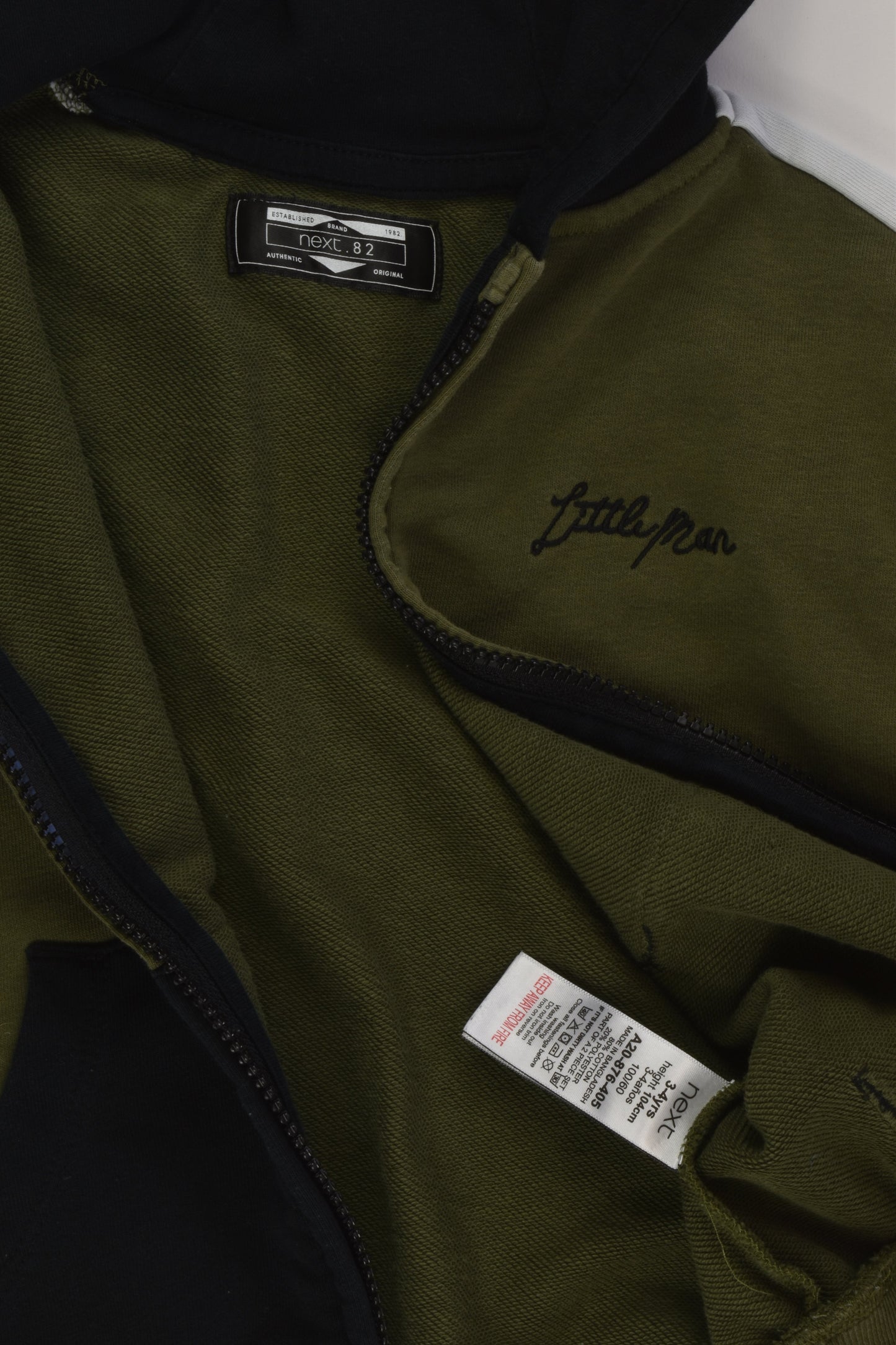 Next Size 3-4 'Little Man' Zip Jumper