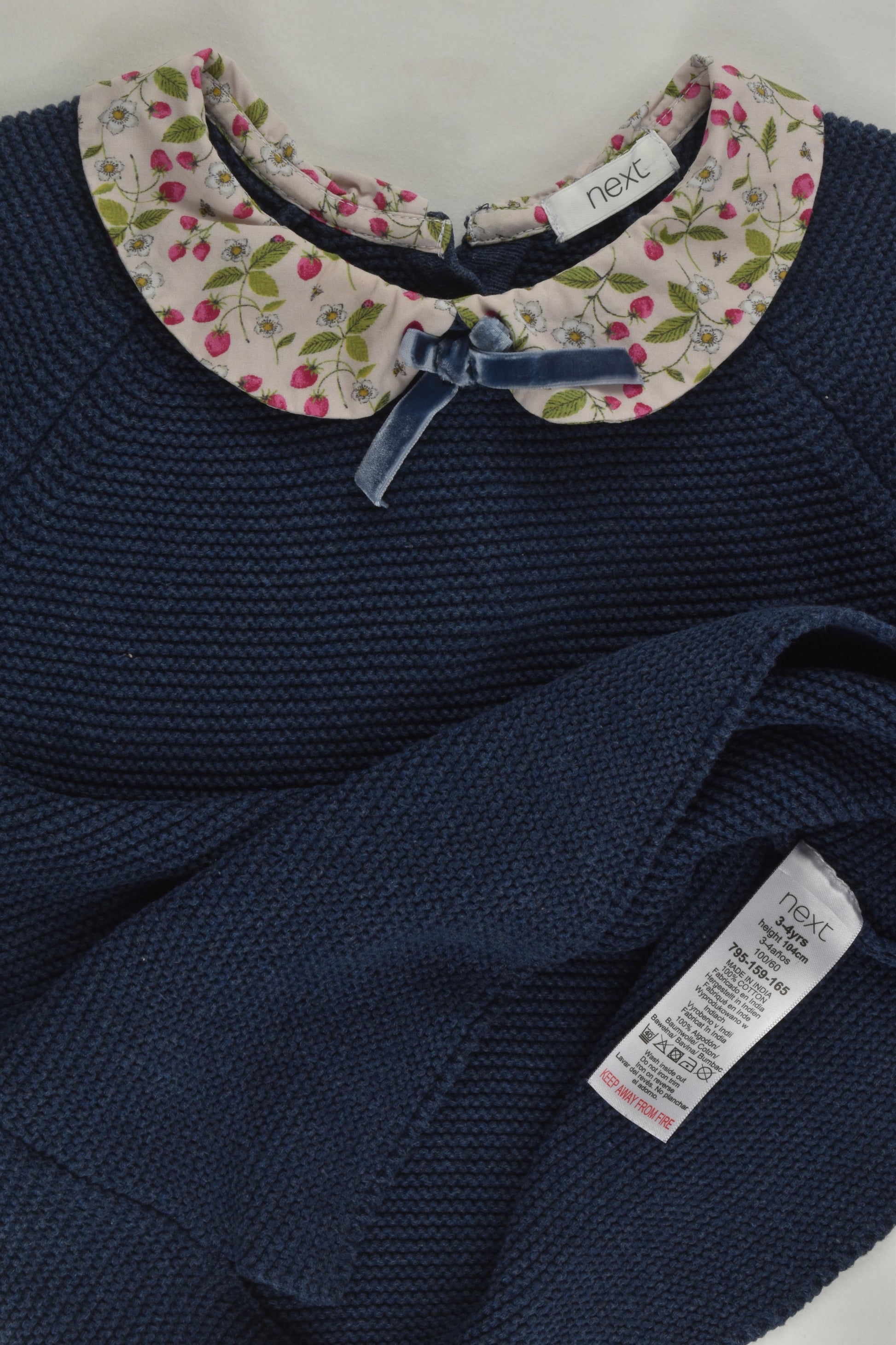 Next Size 3-4 Peter Pan Collar Knit Jumper
