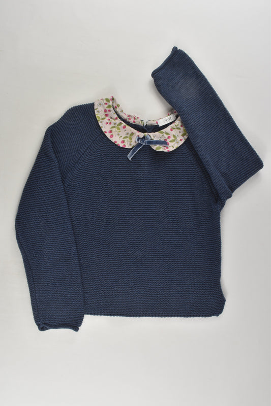 Next Size 3-4 Peter Pan Collar Knit Jumper