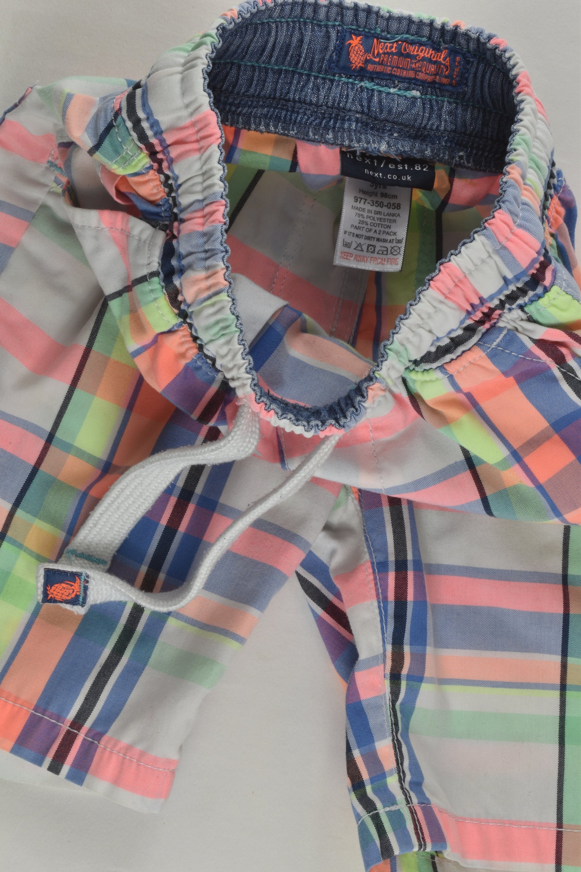 Next Size 3 Checked Shorts