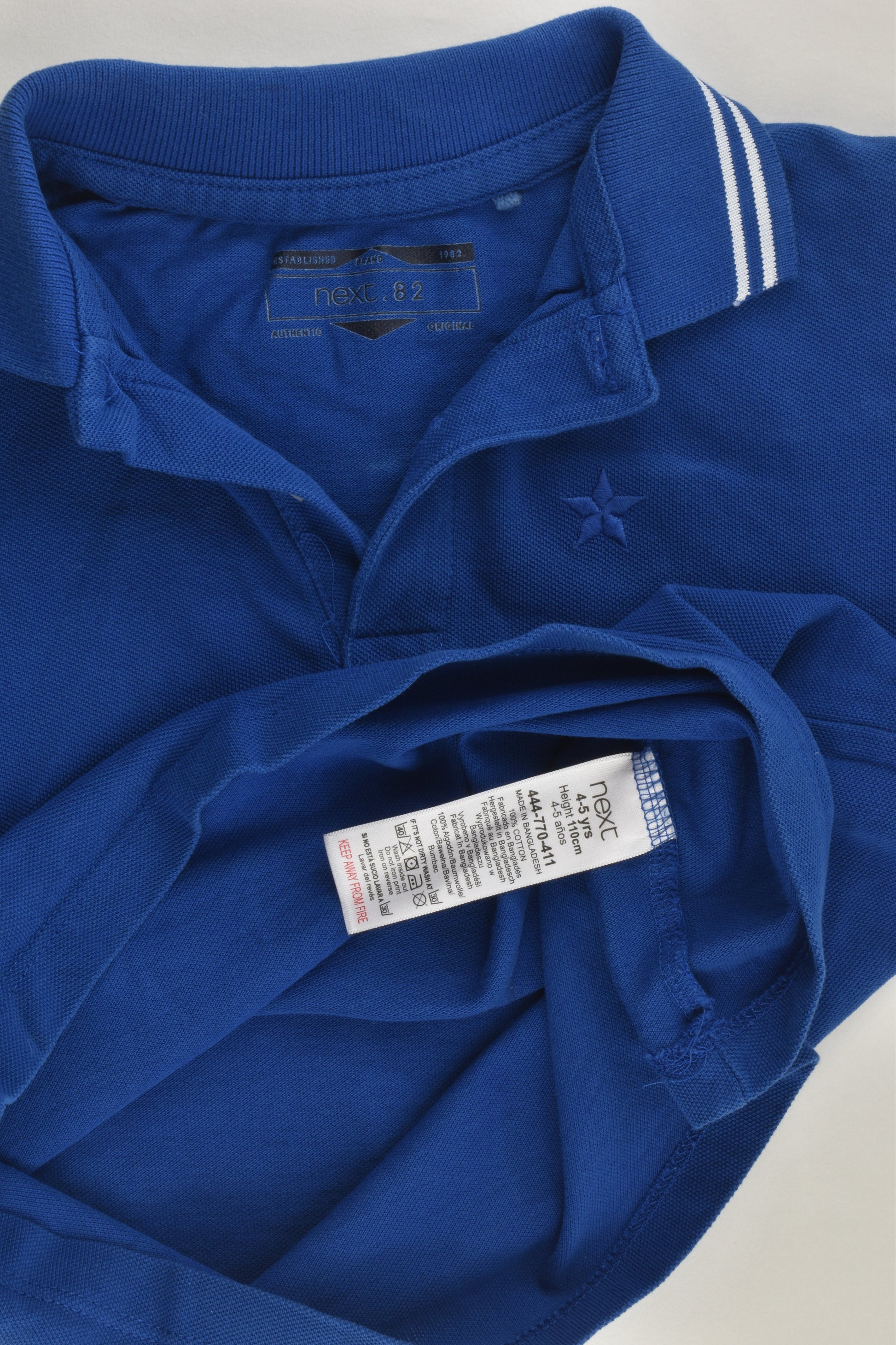 Next Size 4-5 (110 cm) Blue Polo Shirt