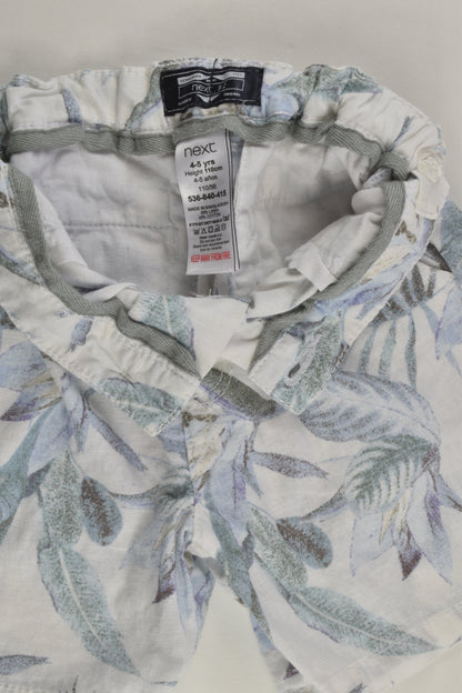 Next Size 4-5 (110 cm) Linen/Cotton Leaves Shorts