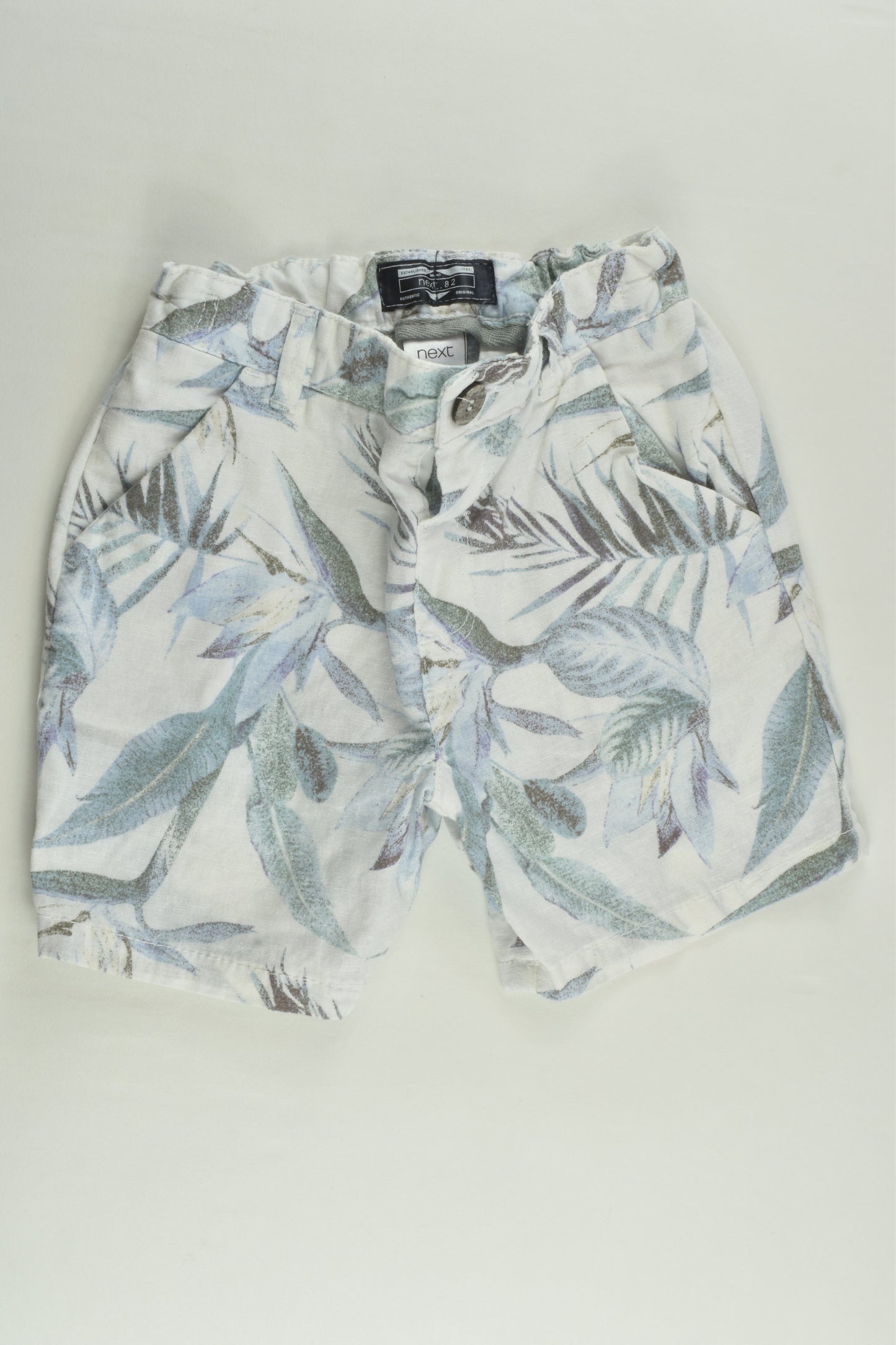 Next Size 4-5 (110 cm) Linen/Cotton Leaves Shorts