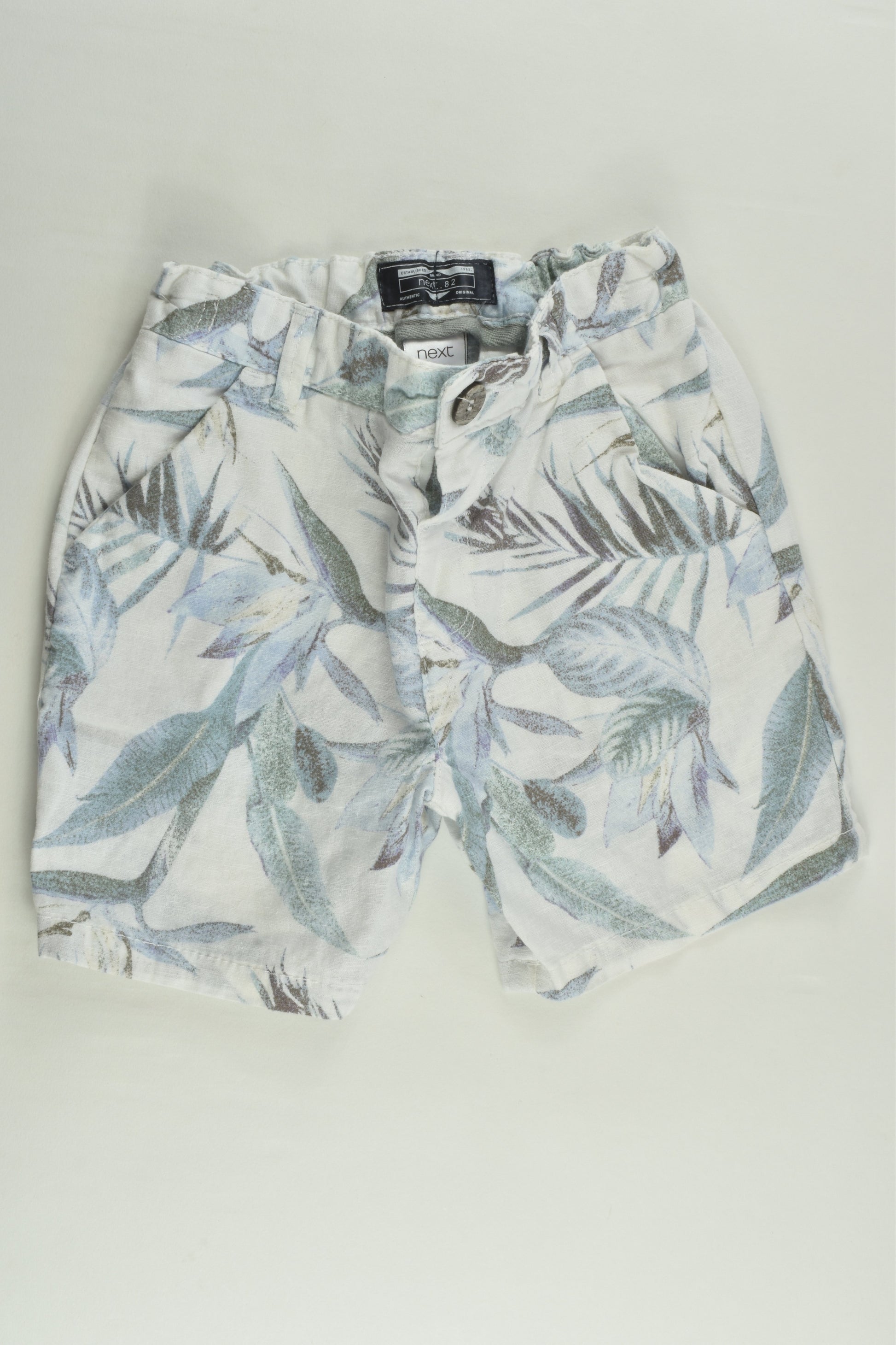 Next Size 4-5 (110 cm) Linen/Cotton Leaves Shorts