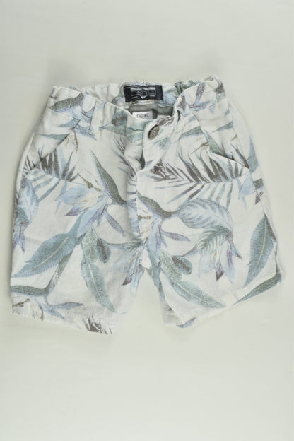 Next Size 4-5 (110 cm) Linen/Cotton Leaves Shorts