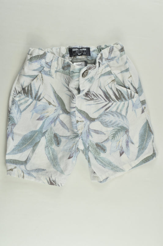 Next Size 4-5 (110 cm) Linen/Cotton Leaves Shorts