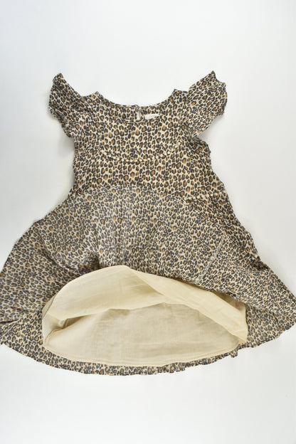 Next Size 5 (110 cm) Lined Leopard Dress