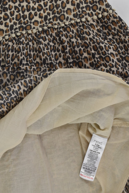 Next Size 5 (110 cm) Lined Leopard Dress