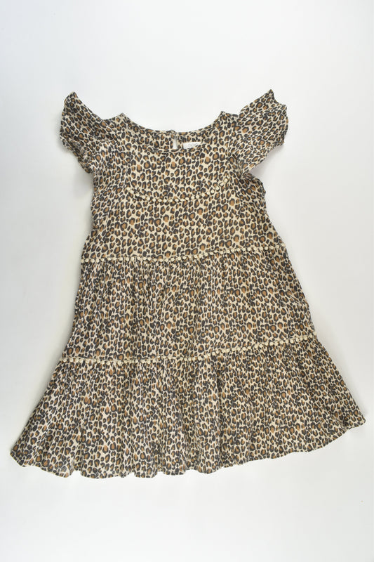 Next Size 5 (110 cm) Lined Leopard Dress