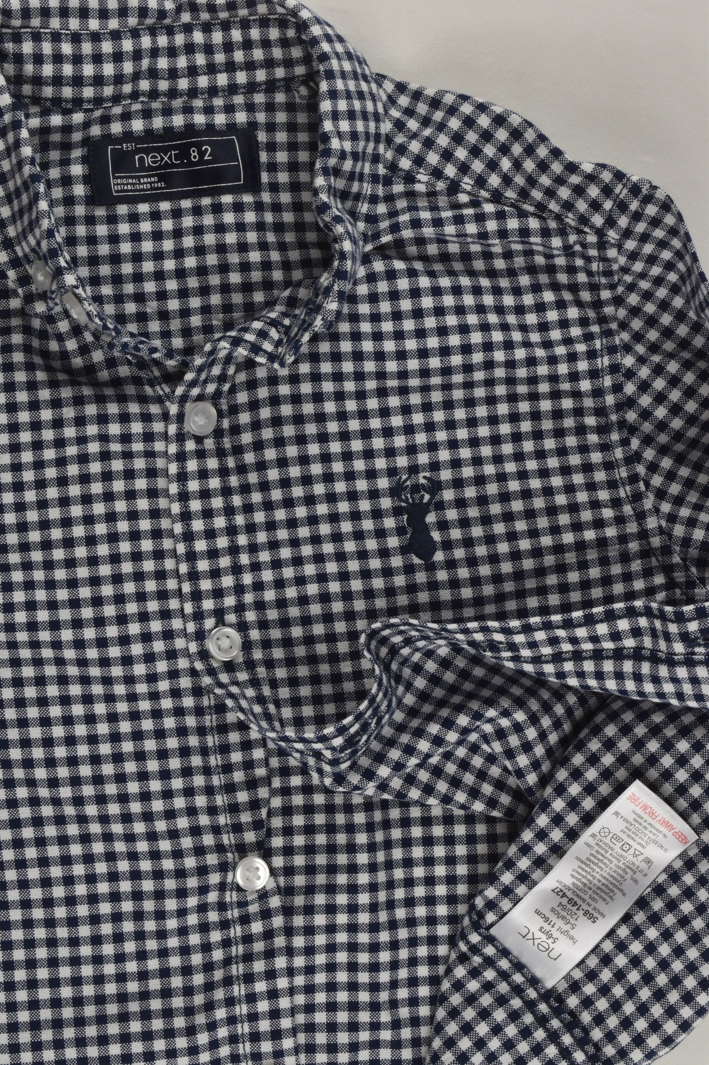 Next Size 5-6 (116 cm) Checked Linen-feel Shirt
