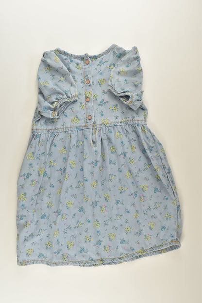 Next Size 5-6 Floral Demin Dress