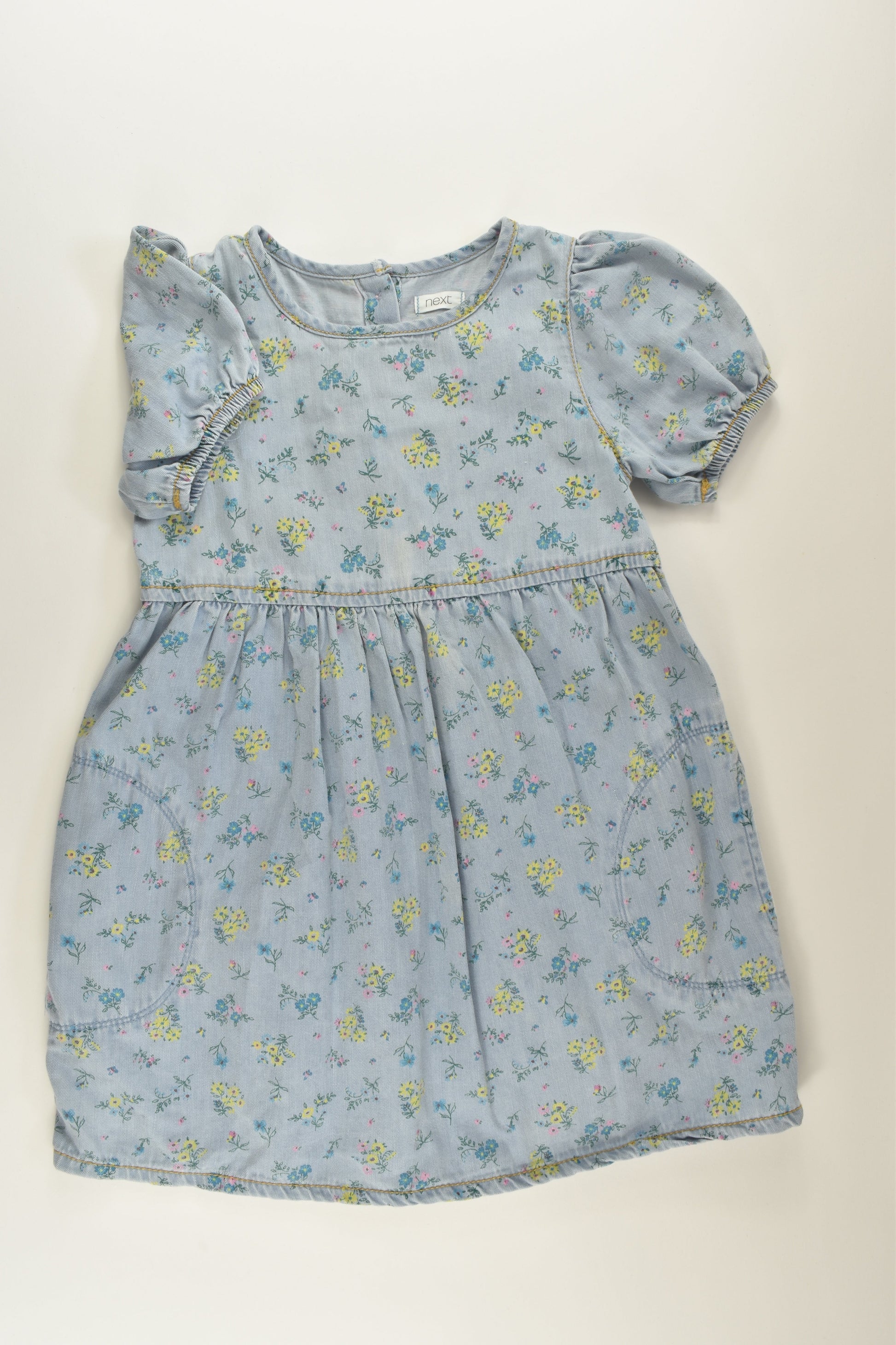 Next Size 5-6 Floral Demin Dress