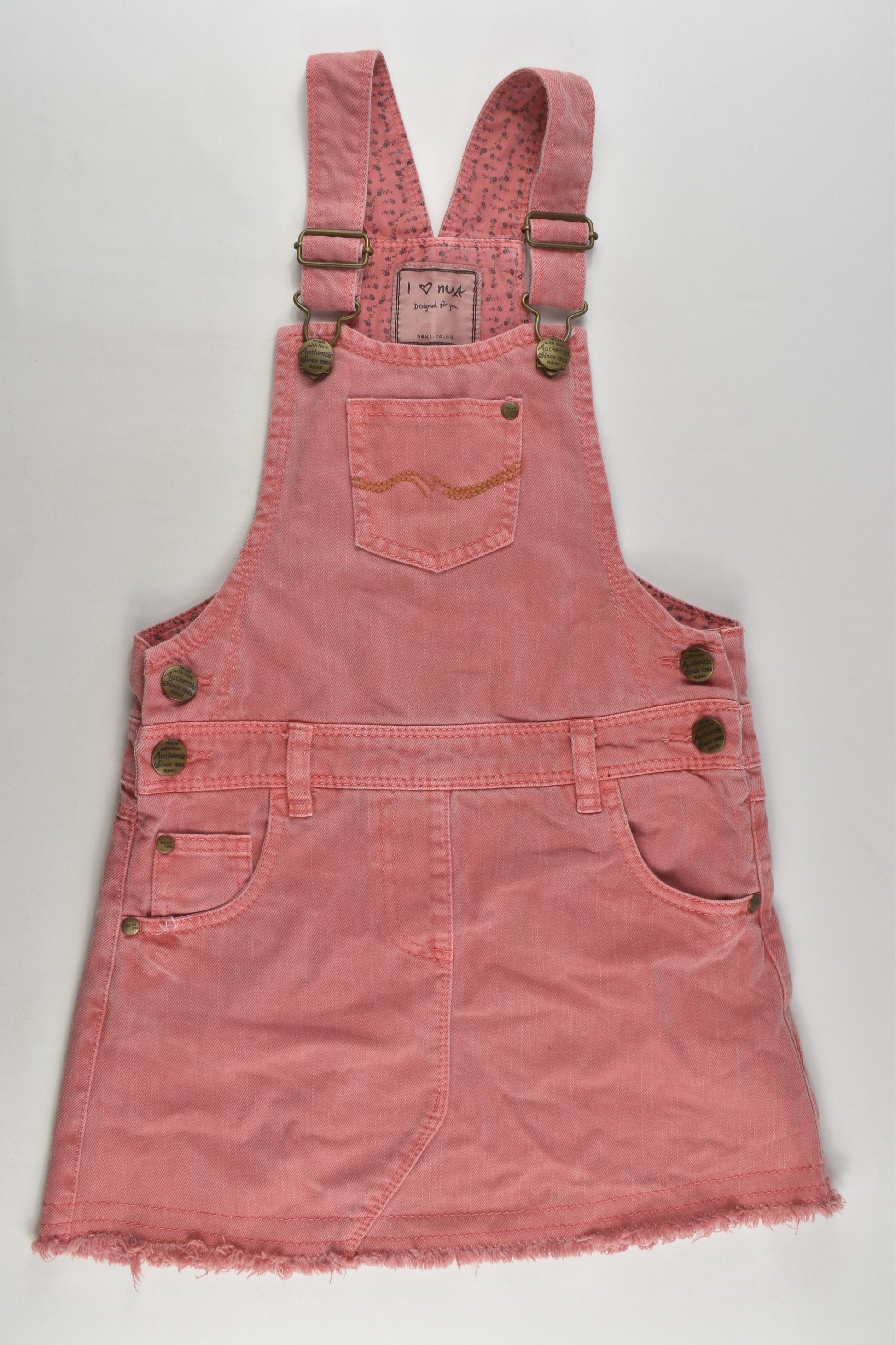 Next Size 7 (122 cm) Denim Pinafore Dress