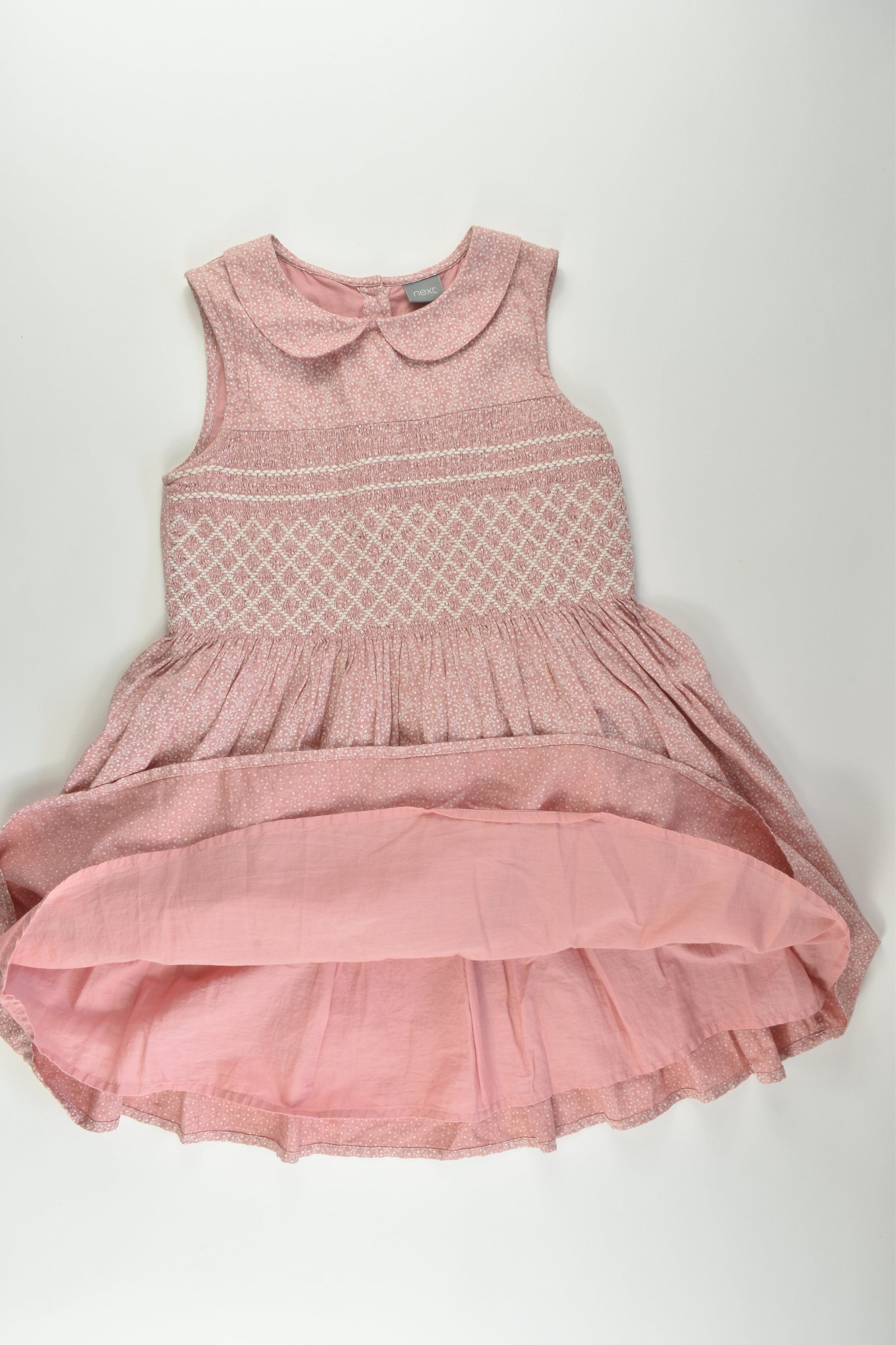 Next Size 7 Lined Smocked Dress