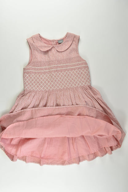 Next Size 7 Lined Smocked Dress