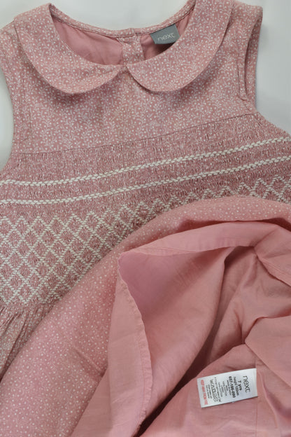 Next Size 7 Lined Smocked Dress