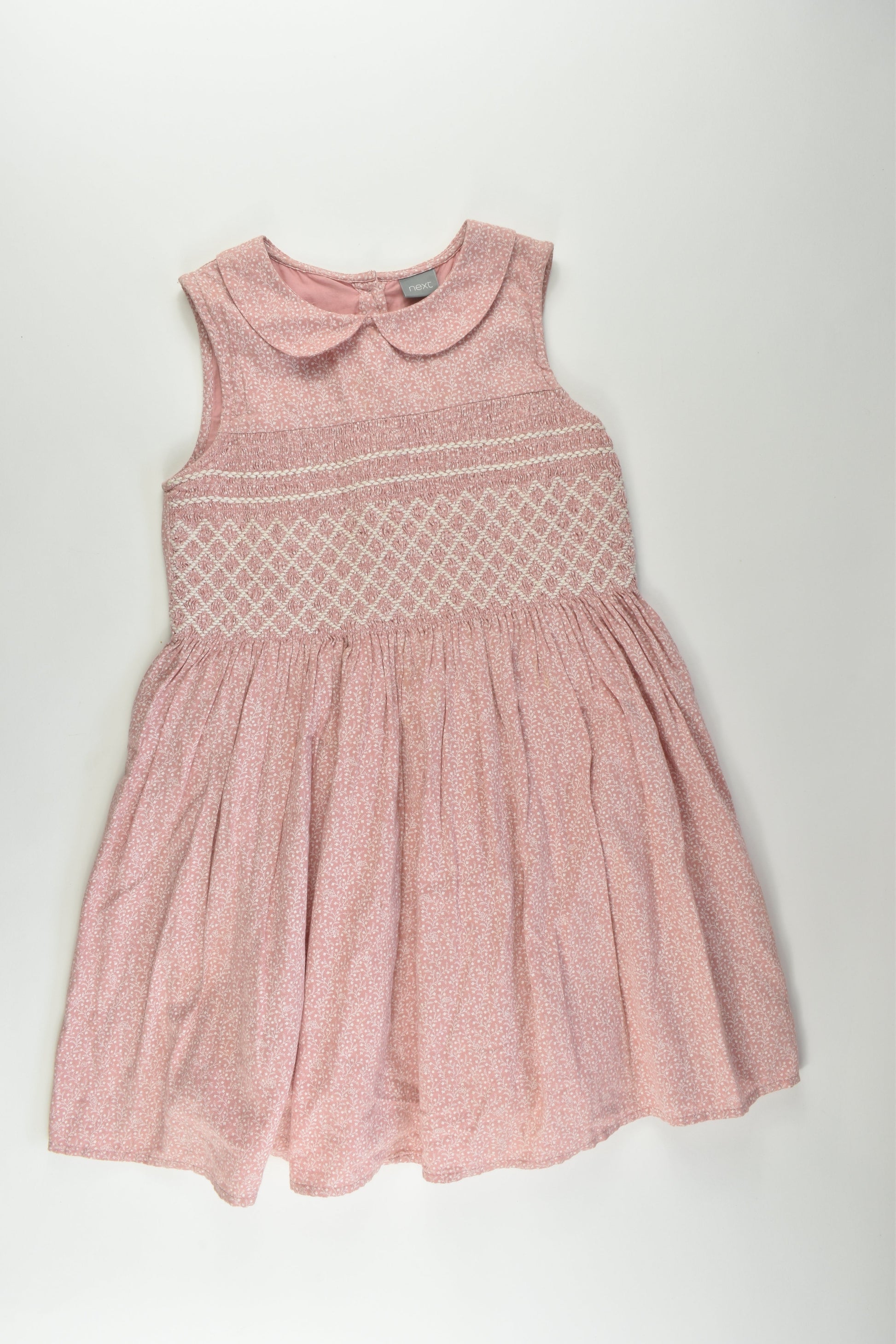 Next Size 7 Lined Smocked Dress