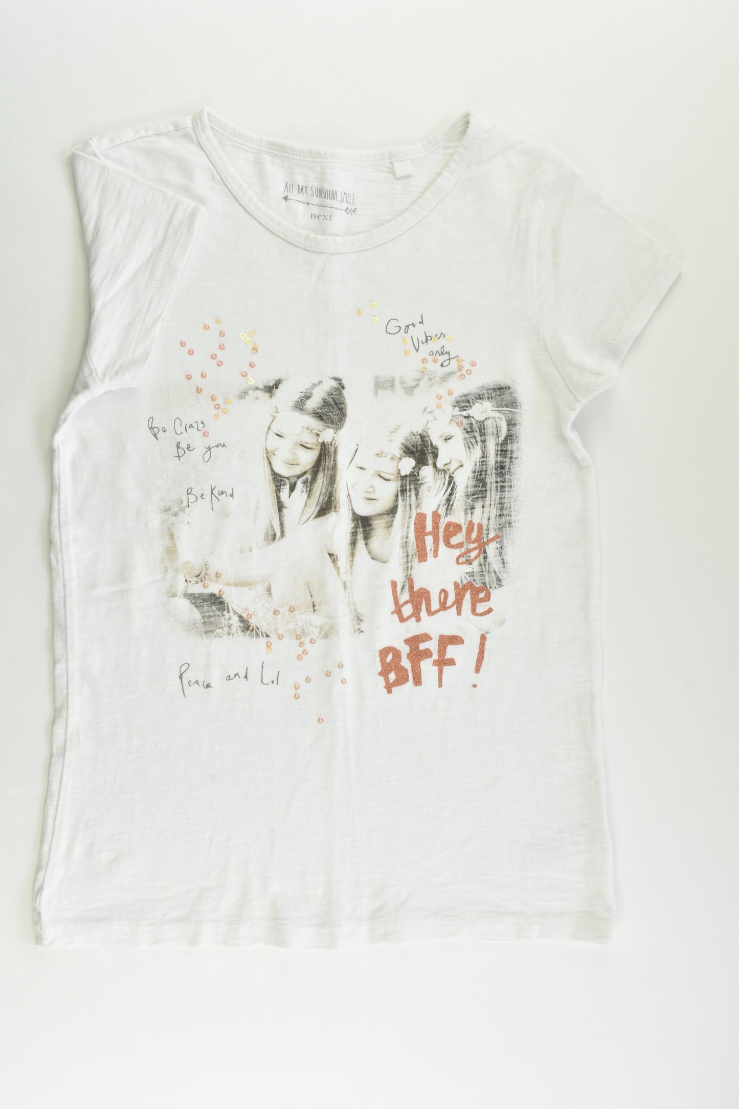 Next Size 9 (134 cm) 'Hey There Bff' T-shirt