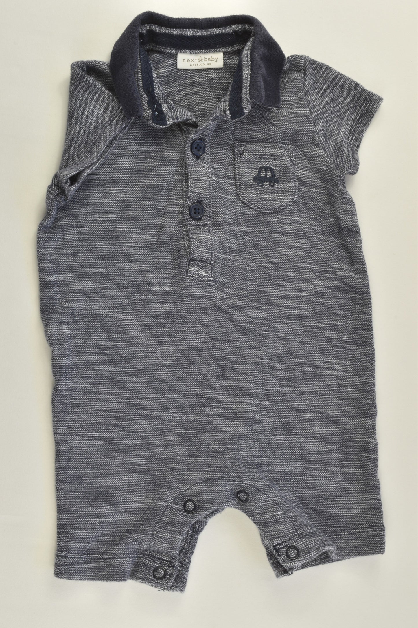 Next (UK) Size 00 (3-6 months) Car Pocket Short Romper