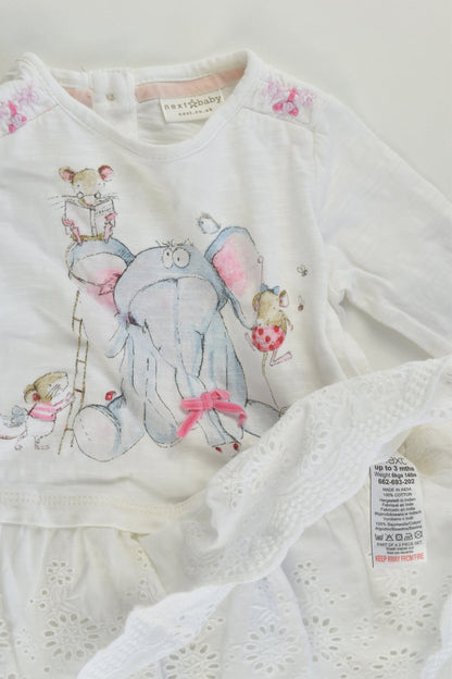Next (UK) Size 000 (Up to 3 months) Lace Hem Dress/Tunic