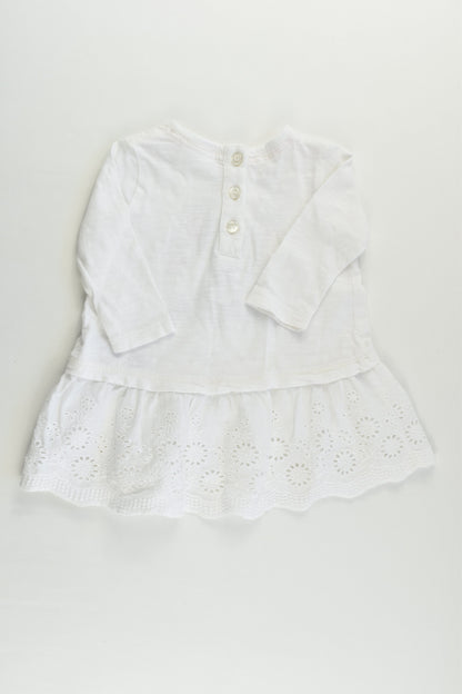 Next (UK) Size 000 (Up to 3 months) Lace Hem Dress/Tunic