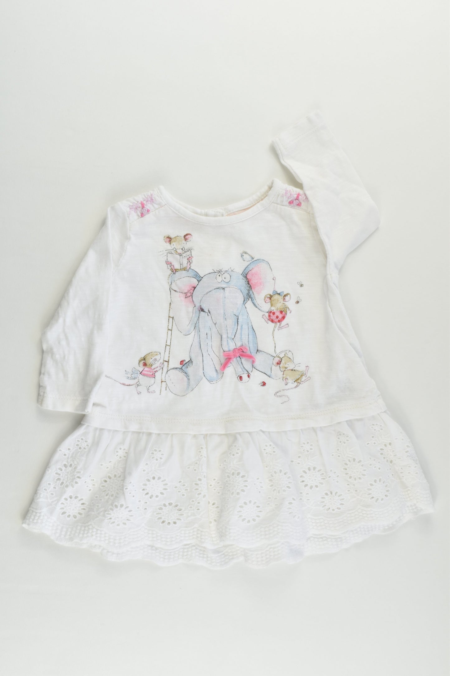 Next (UK) Size 000 (Up to 3 months) Lace Hem Dress/Tunic