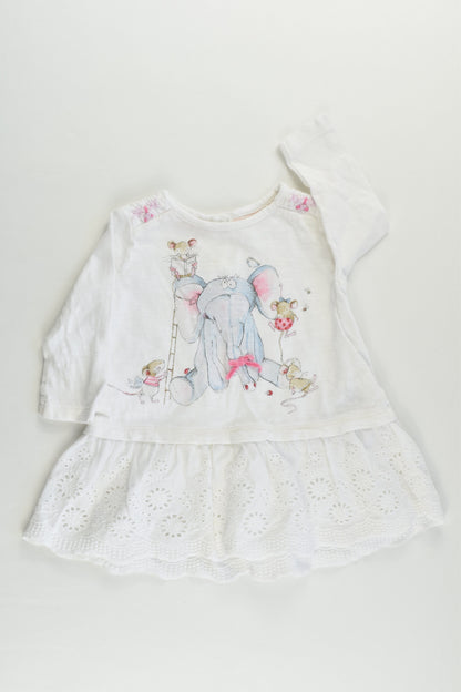 Next (UK) Size 000 (Up to 3 months) Lace Hem Dress/Tunic