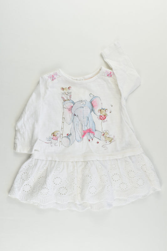 Next (UK) Size 000 (Up to 3 months) Lace Hem Dress/Tunic