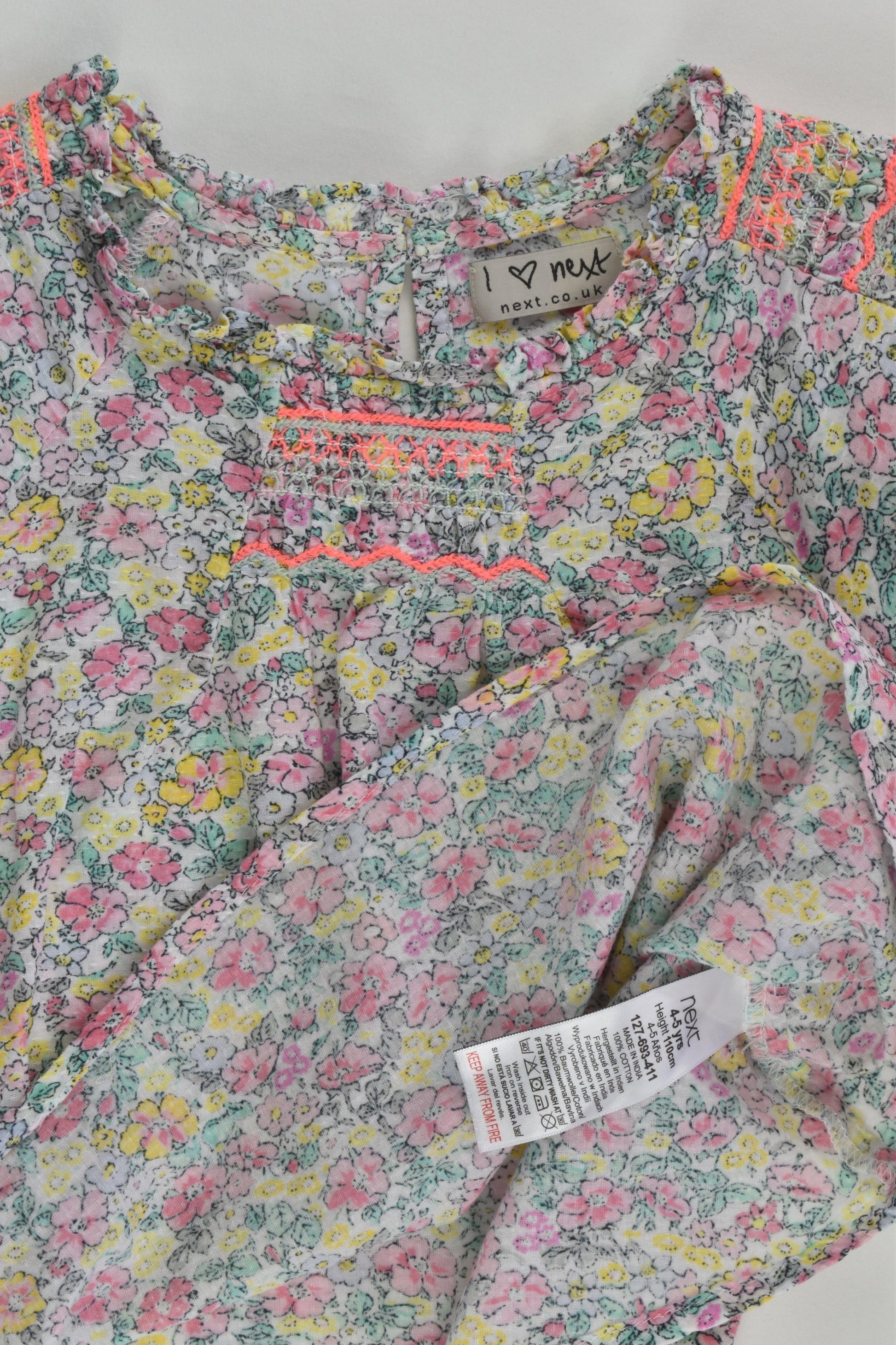 Next (UK) Size 4-5 (110 cm) Liberty Print Lightweight Blouse